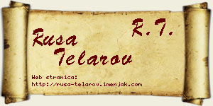 Rusa Telarov vizit kartica